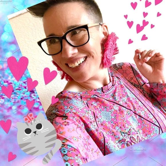 Jewelry - New! Handmade Macramé Woven Spiral Disc Statement Earrings Hot Fuchsia Pink